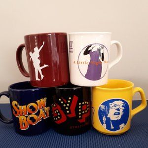 **SOLD ** (D) Broadway Lover Mugs - Set of 5